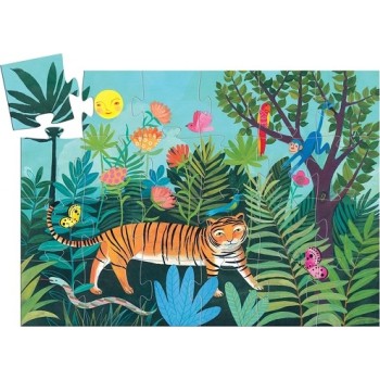 Djeco Silhouette Puzzles The Tigers Walk - 24Pcs 07201 3070900072015
