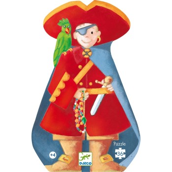 Djeco Silouhette Puzzles The Pirate And His Treasure - 36 Pcs 07220 3070900072206