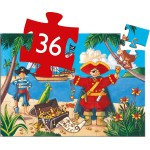 Djeco Silouhette Puzzles The Pirate And His Treasure - 36 Pcs 07220 3070900072206