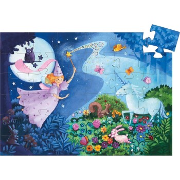 Djeco Silouhette Puzzles The Fairy And The Unicorn - 36 Pcs 07225 3070900072251