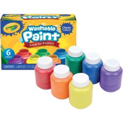 Crayola Washables Paints 6 bottles 54-1204 071662112042