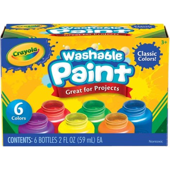 Crayola 6 Μπουκάλια Με Πλενόμενο Χρώμα Τεμπερας 54-1204 071662112042