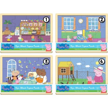 Giochi Preziosi Peppa Pigland Wood Pazl Peppa (4 Designs) PP025000 8056379139300