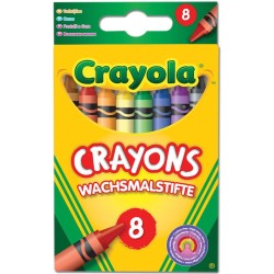 Crayola 8 Πολύχρωμες Κηρομπογιές 52-3008 5010065000087