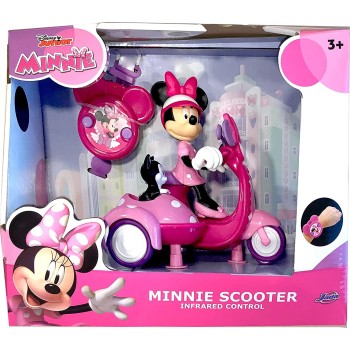 Jada Toys Minnie Scooter With Infrared, 16 Cm, Includes Remote Control, 253074002 4006333079528