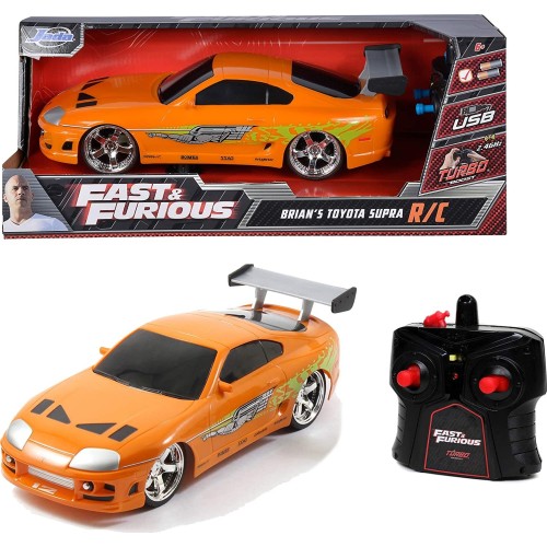 Jada Toys Fast and furious Coche Rc 1995 Brians Toyota Supra-Naranja 1:16 253206006 4006333064944