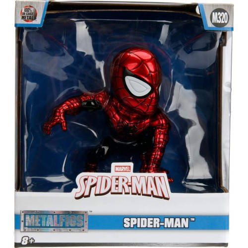 Jada Toys Marvel Spider-Man Die-Cast Figure, 10 Cm, Metallic Red/Blue 253221003 4006333068782