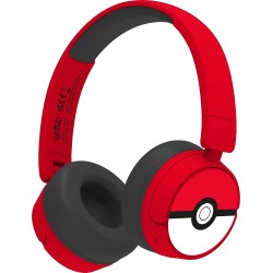 otl technologies Pk1000 Pokemon Poke Ball Kids Wireless Headphones - Red  5055371625425