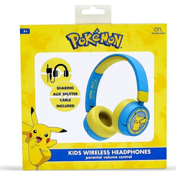otl technologies Pk0980 Pokemon Pikachu Kids Wireless Headphones - Blue  5055371625302
