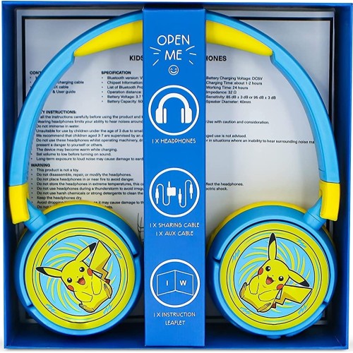 otl technologies Pk0980 Pokemon Pikachu Kids Wireless Headphones - Μπλε  5055371625302