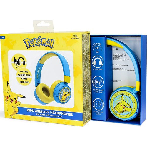 otl technologies Pk0980 Pokemon Pikachu Kids Wireless Headphones - Μπλε  5055371625302