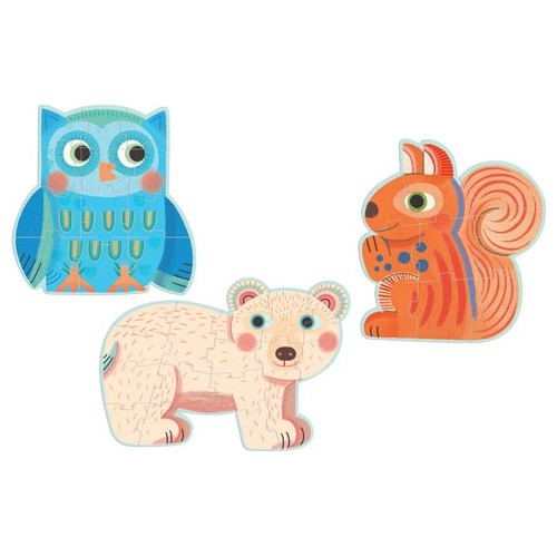 Djeco Silhouette Puzzle - Primo Dans La Foret 9,12,16Pcs 07143 3070900071438