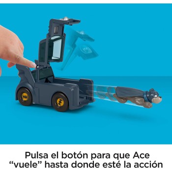 Mattel DC League of Super-pets Οχήματα Σούπερ Εκτόξευσης Super Launch Ace Figure and Batmobile Vehicle HGL17 / HGL19 19473505132
