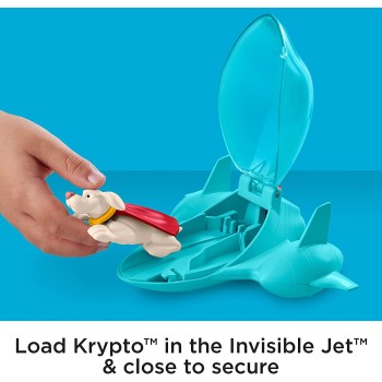 Mattel DC League of Super-pets Οχήματα Σούπερ Εκτόξευσης Super Launch Krypto Figure and Invisible Jet Vehicle HGL17 / HGL18 1947