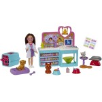 Mattel Barbie Chelsea Doll and Accessories, Pet Vet Playset With Doll, 4 Animals 18 Pieces HGT12 194735056972