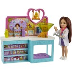 Mattel Barbie Chelsea Doll and Accessories, Pet Vet Playset With Doll, 4 Animals 18 Pieces HGT12 194735056972