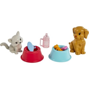 Mattel Barbie Chelsea Doll and Accessories, Pet Vet Playset With Doll, 4 Animals 18 Pieces HGT12 194735056972
