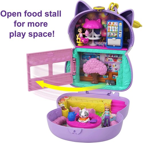 Mattel Polly Pocket Sushi Shop Cat Compact, Japanese Sushi-themed Playset With 2 Micro Dolls and 12 Accessories FRY35 / HCG21 19