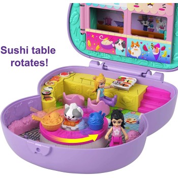 Mattel Polly Pocket Mini - Ο Κόσμος Της Σετάκια Polly Pocket Sushi Shop Cat Compact FRY35 / HCG21 194735009398