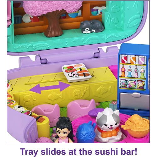 Mattel Polly Pocket Mini - Ο Κόσμος Της Σετάκια Polly Pocket Sushi Shop Cat Compact FRY35 / HCG21 194735009398