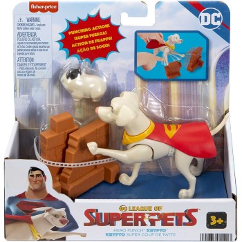 Mattel DC League of Super-pets Hero Punch Krypto Με Αξεσουάρ HGL08 / HGL12 194735051113
