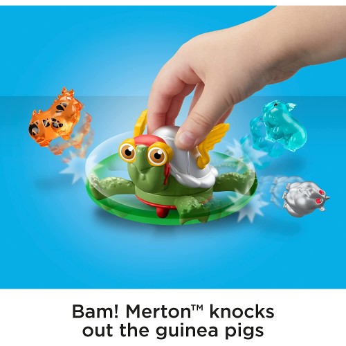 Mattel DC League of Super-pets Power Spin Merton the Turtle Figure set With Accessories HGL08 / HGL10 194735051342