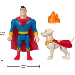 Mattel DC League of Super-pets Superman and Krypto, set 2 Φιγούρες με Αξεσουάρ HGL01 / HGL02 194735051212
