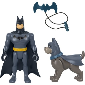Mattel DC League of Super-pets Batman and Ace, set 2 Φιγούρες με Αξεσουάρ HGL01 / HGL03 194735051175