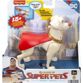 Mattel DC League of Super-Pets Φιγούρα Super-Pet με Ήχους Barking Krypto HJF28 / HJF30 194735083701