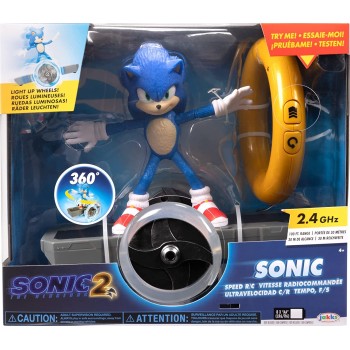 JAKKS PACIFIC Sonic The Hedgehog 2 Sonic Speed RC Vehicle, Includes 15Cm Sonic Figure JPA40924 192995409248