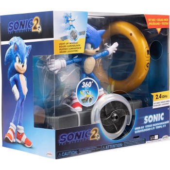 JAKKS PACIFIC Sonic The Hedgehog 2 Sonic Speed RC Vehicle, Includes 15Cm Sonic Figure JPA40924 192995409248