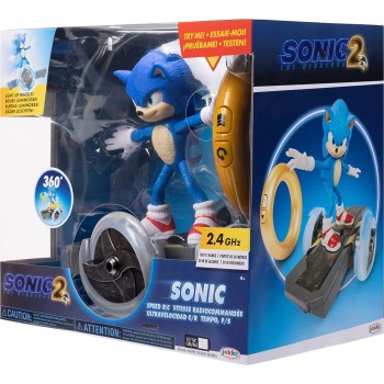 JAKKS PACIFIC Sonic The Hedgehog 2 Sonic Speed RC Vehicle, Includes 15Cm Sonic Figure JPA40924 192995409248