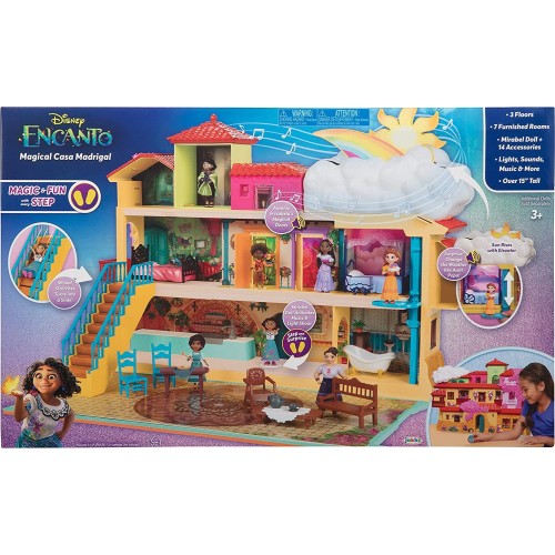 JAKKS PACIFIC Disney Encanto Feature Doll Gift Set, Madrigal Magical House Playset JPA21938 192995219380