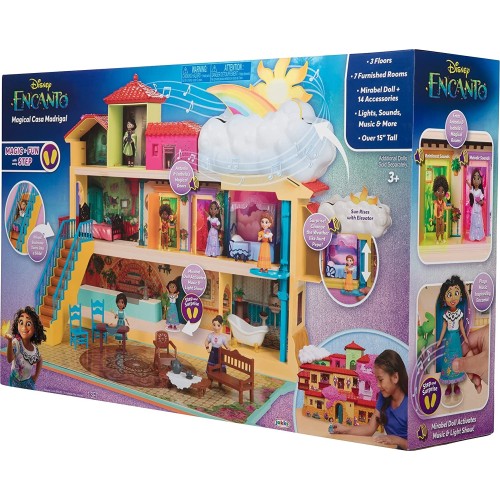 JAKKS PACIFIC Disney Encanto Feature Doll Gift Set, Madrigal Magical House Playset JPA21938 192995219380