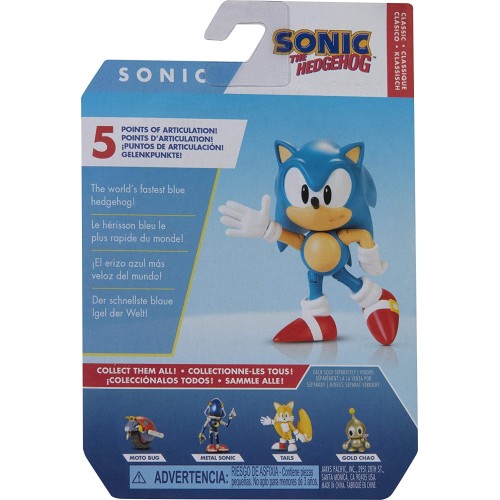 JAKKS PACIFIC Sonic The Hedgehog Action Figure 2.5 Inch Classic Sonic Collectible Toy 40687 192995406872