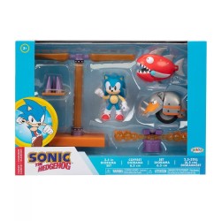 JAKKS PACIFIC Sonic The Hedgehog Διόραμα με 3 Φιγούρες 6.5εκ Sonic, Rhinobot και Chopper  JPA41442 192995414426