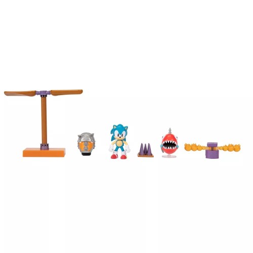 JAKKS PACIFIC Sonic The Hedgehog Διόραμα με 3 Φιγούρες 6.5εκ Sonic, Rhinobot και Chopper  JPA41442 192995414426