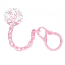 NUK Αλυσίδα Πιπίλας DUO Baby Roz 10750591 4008600147848