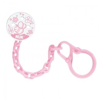 NUK Αλυσίδα Πιπίλας DUO Baby Roz 10750591 4008600147848