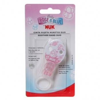NUK Αλυσίδα Πιπίλας DUO Baby Roz 10750591 4008600147848
