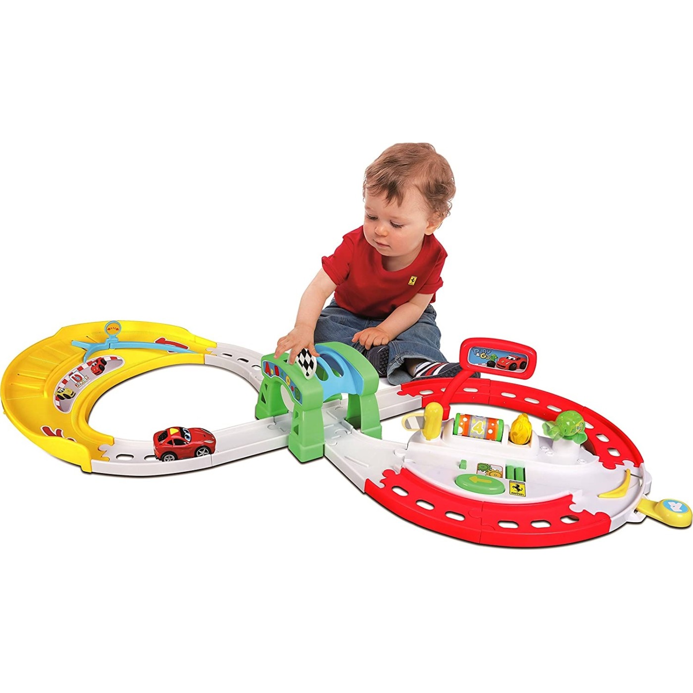 Bburago Junior - My First RC Ferrari - Modèle réduit réaliste de Voiture radiocommandée, contrôle Total avec Volant, lumières et Sons réalistes, Licence Officielle Ferrari, âge recommandé 24+ Mois Bburago Junior - My First RC Ferrari - Modèle réduit réaliste de Voiture radiocommandée, contrôle Total avec Volant, lumières et Sons réalistes, Licence Officielle Ferrari, âge recommandé 24+ Mois