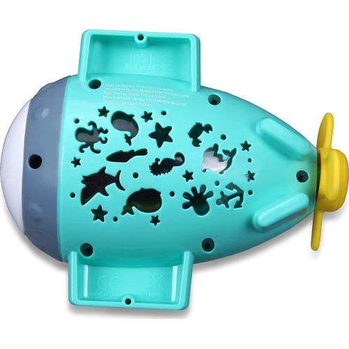 Bburago Bb Junior Βαρκούλα Μπάνιου με Προβολέα Βυθού Splash N Play Submarine Projector, Blue 16/89001 4893998890014