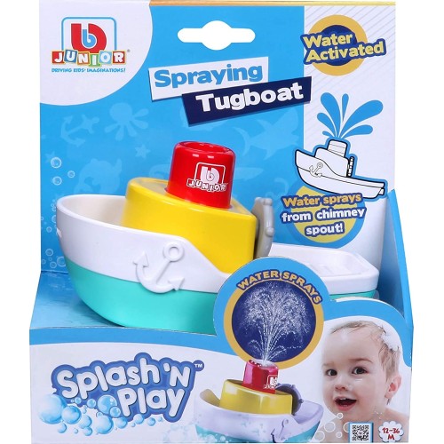 Bburago Bb Junior Βαρκούλα Μπάνιου Splash N Play Spraying Tugboat 16/89003 4893998890038