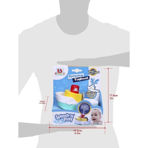 Bburago Bb Junior Splash N Play Spraying Tugboat 16/89003 4893998890038