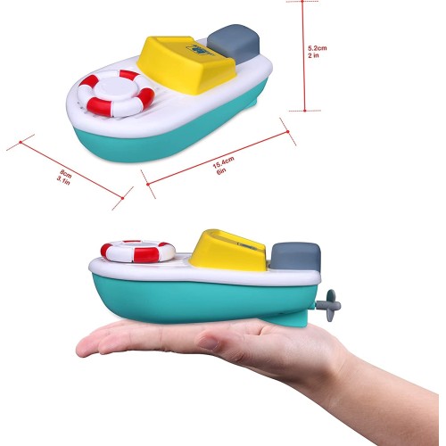 Bburago Bb Junior Βαρκούλα Μπάνιου Splash N Play Twist And Sail, Blue 16/89002 4893998890021