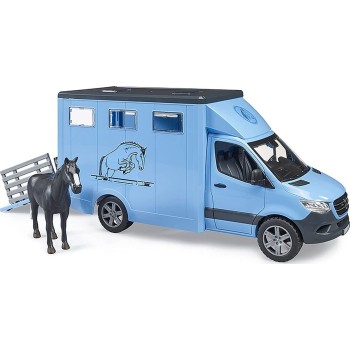 bruder Mercedes Benz Sprinter Φορτηγό Μεταφοράς Ζώων με  Άλογο 02674 4001702026745