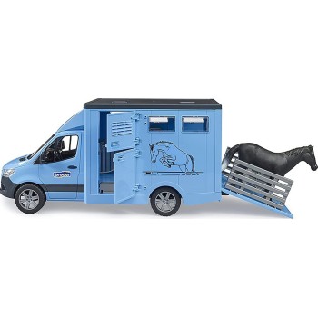 bruder Mercedes Benz Sprinter Animal Transporter With 1 Horse 02674 4001702026745