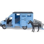 bruder Mercedes Benz Sprinter Φορτηγό Μεταφοράς Ζώων με  Άλογο 02674 4001702026745