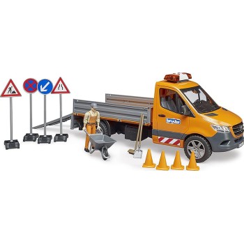 bruder Φορτηγάκι Mercedes Benz sprinter Έργων με Εργάτη και Αξεσουάρ BR002677 4001702026776