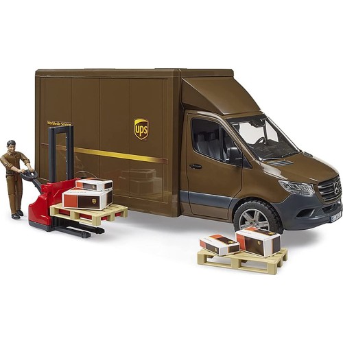 bruder Mercedes Benz Sprinter Delivery Van With Pallet Mover And Driver - UPS 02678 4001702026783